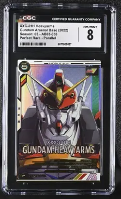 CGC 8 Gundam Arsenal Base TCG Card Heavyarms Parallel AB03-038p Foil Season 3 - Image 1