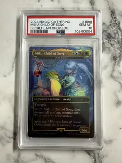MTG Miku, Child of Song - Child of Alara RAINBOW FOIL Secret Lair 1599 PSA 10 - Image 1
