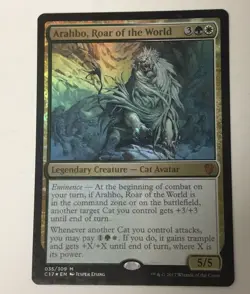 Arahbo, Roar of the World Commander 2017 Foil - Image 1