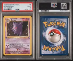 1999 WOTC POKEMON FOSSIL 1ST EDITION GENGAR 5/62 HOLO RARE PSA 9 MINT - Image 3