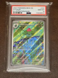 2023 POKEMON MEW EN-151 ILLUSTRATION RARE #167 IVYSAUR ~ PSA 10 💎 - Image 1