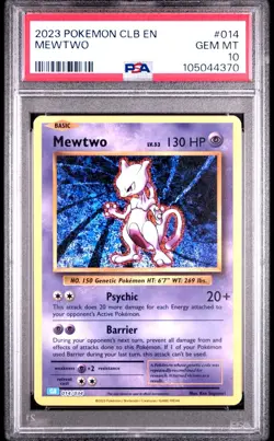 Pokemon Classic Collection Mewtwo Holo CLB 014/034 PSA 10 - Image 1