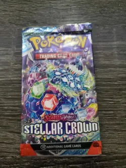 Pokemon TCG Stellar Crown Booster Pack Sealed - Image 1