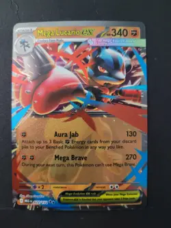 Mega Lucario ex 077/132 Double Rare NM Pokemon TCG Mega Evolution - Image 1