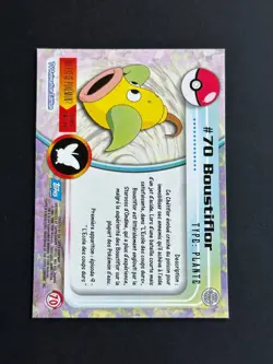 Pokemon - TV Animation - TOPPS - #70 Boustiflor - Blue Logo - Occasion - FR - Image 2