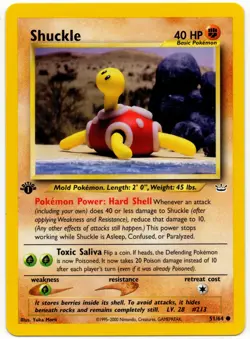 Pokemon - 1st Edition Neo Revelation Shuckle 51/64 LP - Image 1