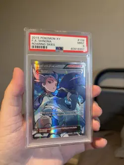 2015 POKEMON XY ROARING SKIES #108 FULL ART/WINONA PSA 9 - Image 2