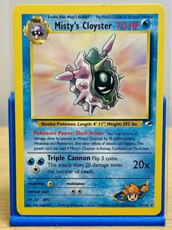2000 Pokemon, Gym Heroes, #29/132 Misty's Cloyster, Rare - Image 1
