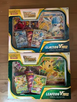 POKEMON GLACEON & LEAFEON V STAR Special Collection Box Brand New Sealed SET 2X - Image 1