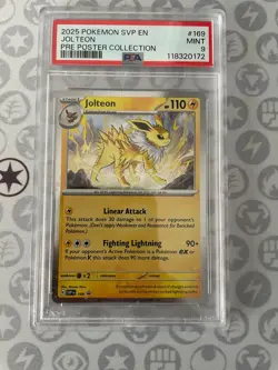 Pokemon SVP Prismatic Evolution Poster Collection Promo Jolteon 169 PSA 9 MINT - Image 1