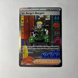Pokemon TCG Lt. Surge’s Bargain Trainer 185/132 Mega Evolution - Image 1