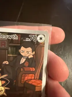 Team Rockets Meowth 203/182 SV10 Destined Rivals Illustrated Card Mint Condition - Image 2
