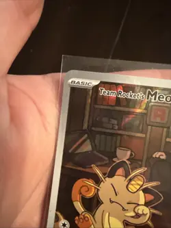 Team Rockets Meowth 203/182 SV10 Destined Rivals Illustrated Card Mint Condition - Image 3