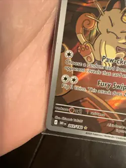 Team Rockets Meowth 203/182 SV10 Destined Rivals Illustrated Card Mint Condition - Image 4