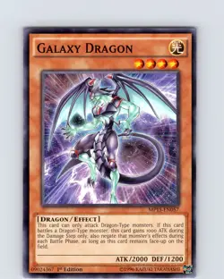 Yu-Gi-Oh TCG Galaxy Dragon MP15-EN057 1st Edition Regular Common Card NM - Image 1