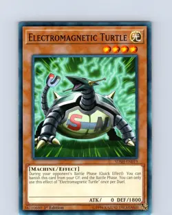 Yu-Gi-Oh TCG Electromagnetic Turtle SDSH-EN019 1st Edition Common Card NM - Image 1