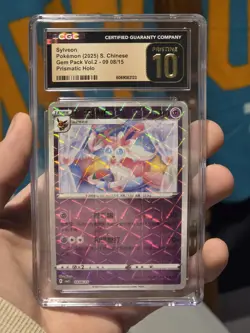 CGC 10 Pristine Sylveon Prismatic Holo 0908/15 Gem Pack Vol.2 ccb2 Pokemon Card - Image 1