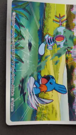 Mudkip Pokemon Card 3D Japanese Nintendo Game Rare Top No.007 F/S - Image 3