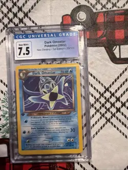 Pokemon TCG Dark Omastar Neo Destiny Card 19/105 1st Edition Nonholo NM Vintage - Image 1