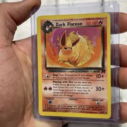 Dark Flareon Pokemon TCG 35/82 Team Rocket Non-Holo Uncommon MP+ Vintage Card - Image 2