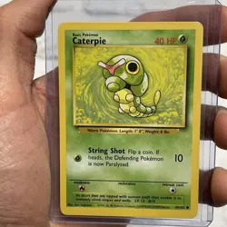 Caterpie 45/102 - NM/MT Never Played - Base Set Pokemon Card - Vintage Nintendo - Image 1