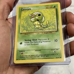 Caterpie 45/102 - NM/MT Never Played - Base Set Pokemon Card - Vintage Nintendo - Image 2