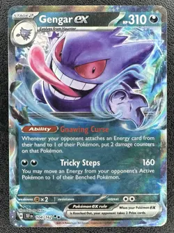 Gengar EX 104/162 NM/M Temporal Forces Pokemon Card Fast Shipping - Image 1