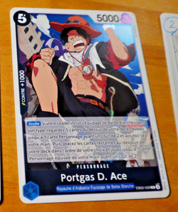 ONE PIECE CARD GAME RARE HOLO CARTE FRANCAISE ACE EB02-028 FR NM - Image 1