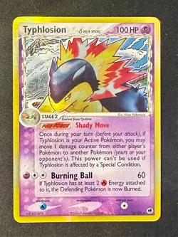 Typhlosion Delta Species 12/101 EX Dragon Frontiers Pokemon Card Holo Rare - Lp - Image 1