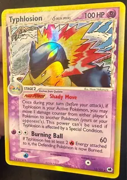 Typhlosion Delta Species 12/101 EX Dragon Frontiers Pokemon Card Holo Rare - Lp - Image 2