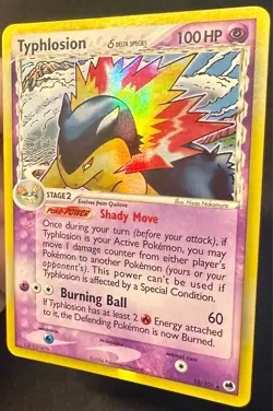 Typhlosion Delta Species 12/101 EX Dragon Frontiers Pokemon Card Holo Rare - Lp - Image 3