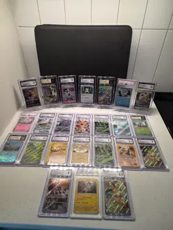 Pokemon TCG 24 Card Lot Of Slabs Graded CGC PSA English and Japanese - Image 1