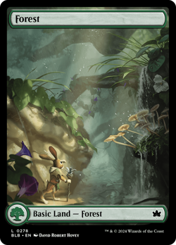 x4 Forest BLB Bloomburrow MTG 278 FULL ART BASIC LAND M/NM 4x - Image 1