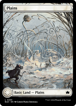x4 Plains BLB Bloomburrow MTG 265 FULL ART BASIC LAND M/NM 4x - Image 1