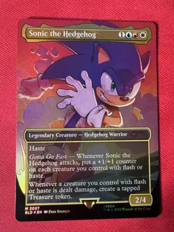 Sonic the Hedgehog FOIL and IN HAND Mythic Rare MtG Secret Lair SLD Magic NM/M - Image 1