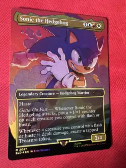 Sonic the Hedgehog FOIL and IN HAND Mythic Rare MtG Secret Lair SLD Magic NM/M - Image 2