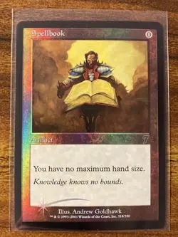 MTG?SPELLBOOK FOIL?7th Edition MINT UNCOMMON Artifact 2001 Goldhawk Art UNPLAYED - Image 1