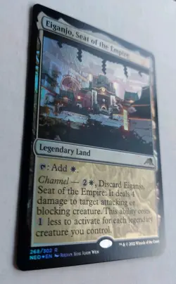 MTG EIGANJO, SEAT OF THE EMPIRE 268 NEO FOIL RARE MAGIC THE GATHERING NM/MINT BP - Image 2