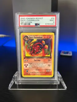 Pokemon - Team Rocket Dark Charmeleon 32/82 First Edition PSA 9 - Image 1