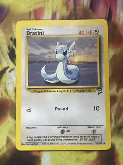 Pokemon TCG Dratini Base Set 2 38/130 Regular Unlimited Uncommon - Image 1
