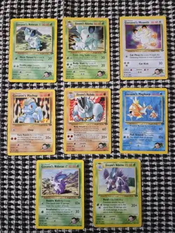 Pokemon Gym Heroes and Gym Challenge Giovanni's Machock Magikarp Nidoran - Image 1