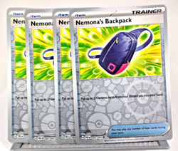 Pokemon TCG Paldean Fates Nemona's Backpack 083/091 Uncommon Reverse Holo x4 - Image 1