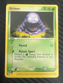 Pokemon TCG Grimer EX Dragon 57/97 Regular Common LP - Image 1