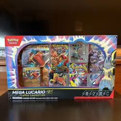 Pokemon TCG Mega Lucario ex Premium Figure Collection Box Factory Sealed - Image 1