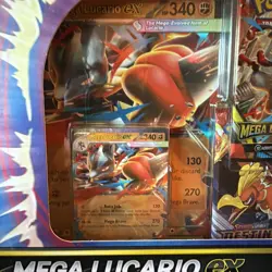 Pokemon TCG Mega Lucario ex Premium Figure Collection Box Factory Sealed - Image 5