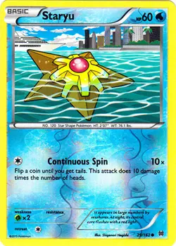 Pokemon - Staryu - 29/162 - Common - Reverse Holo - XY - BREAKthrough - NM - Image 1