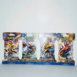 Pokemon: XY Breakpoint - Sleeved Booster Packs Full Art Set of 4 Sealed - Image 1