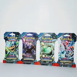 Pokemon: Twilight Masquerade - Sleeved Booster Packs Full Art Set of 4 Sealed - Image 1