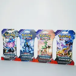 Pokemon: Temporal Forces - Sleeved Booster Packs Full Art Set of 4 Sealed - Image 1