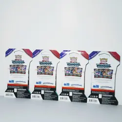 Pokemon: Temporal Forces - Sleeved Booster Packs Full Art Set of 4 Sealed - Image 2